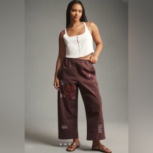 Anthropologie Pull-On Barrel Pants